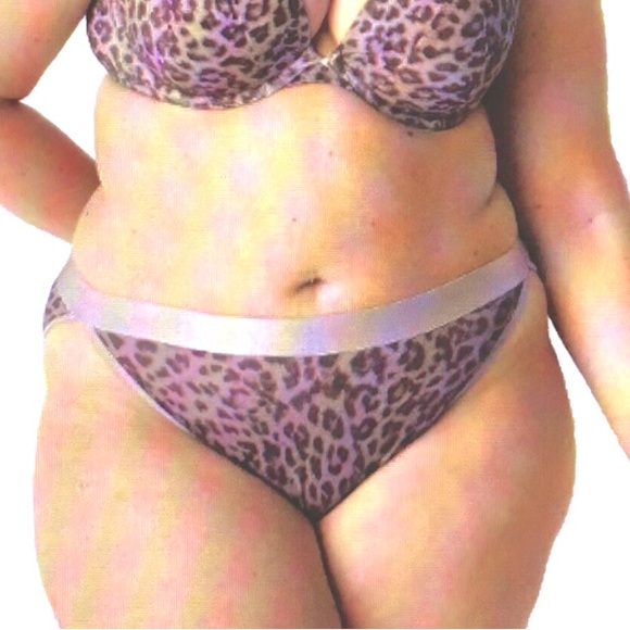 Cacique bikini panty 26/28 purple cheetah print - Picture 1 of 5